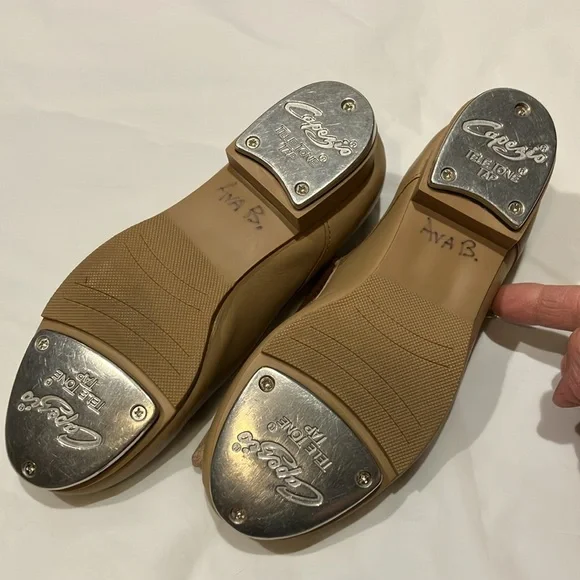 EUC Sz 5W Capezio leather tan tap shoes - Picture 8 of 13